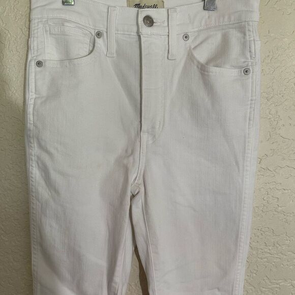Madewell White 10" High Rise‎ Skinny Stretchy Jeans Size 27 - Picture 8 of 11